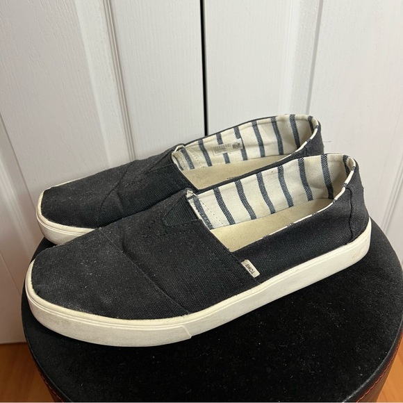 TOMS Mens Alpargata Cupsole - Black and white size 10 mens - Picture 8 of 11